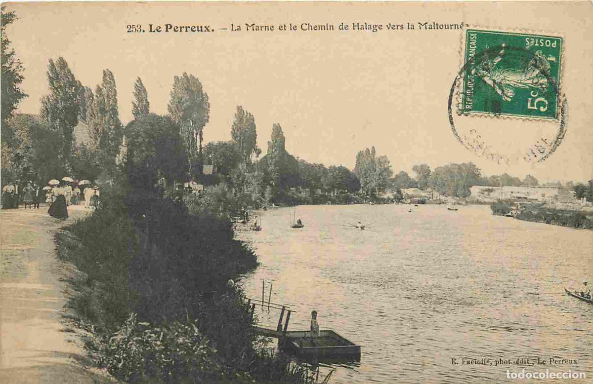 Postkarten: France - 94 - Le Perreux sur Marne - La Marne et le Chemin de Halage Vers la Maltourn&eacute;e - CPA - Obli