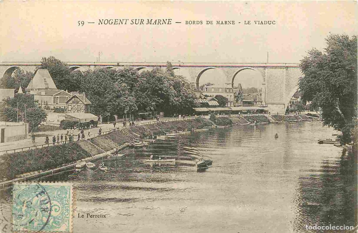 Postkarten: France - 94 - Nogent sur Marne - Bords de Marne - Le Viaduc - CPA - Oblit&eacute;ration ronde de 1905 - Voi