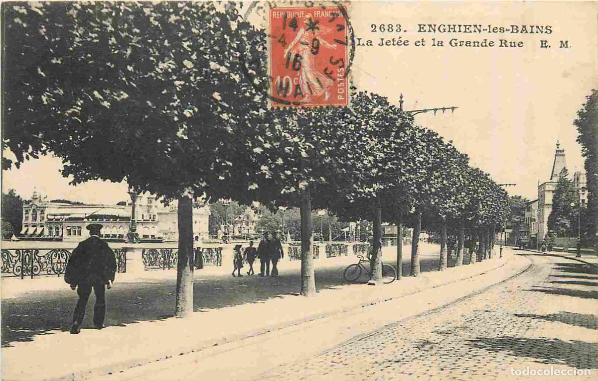 Postkarten: France - 95 - Enghien les Bains - La Jet&eacute;e et la Grande Rue - Anim&eacute;e - Correspondance - CPA - Oblit&eacute;