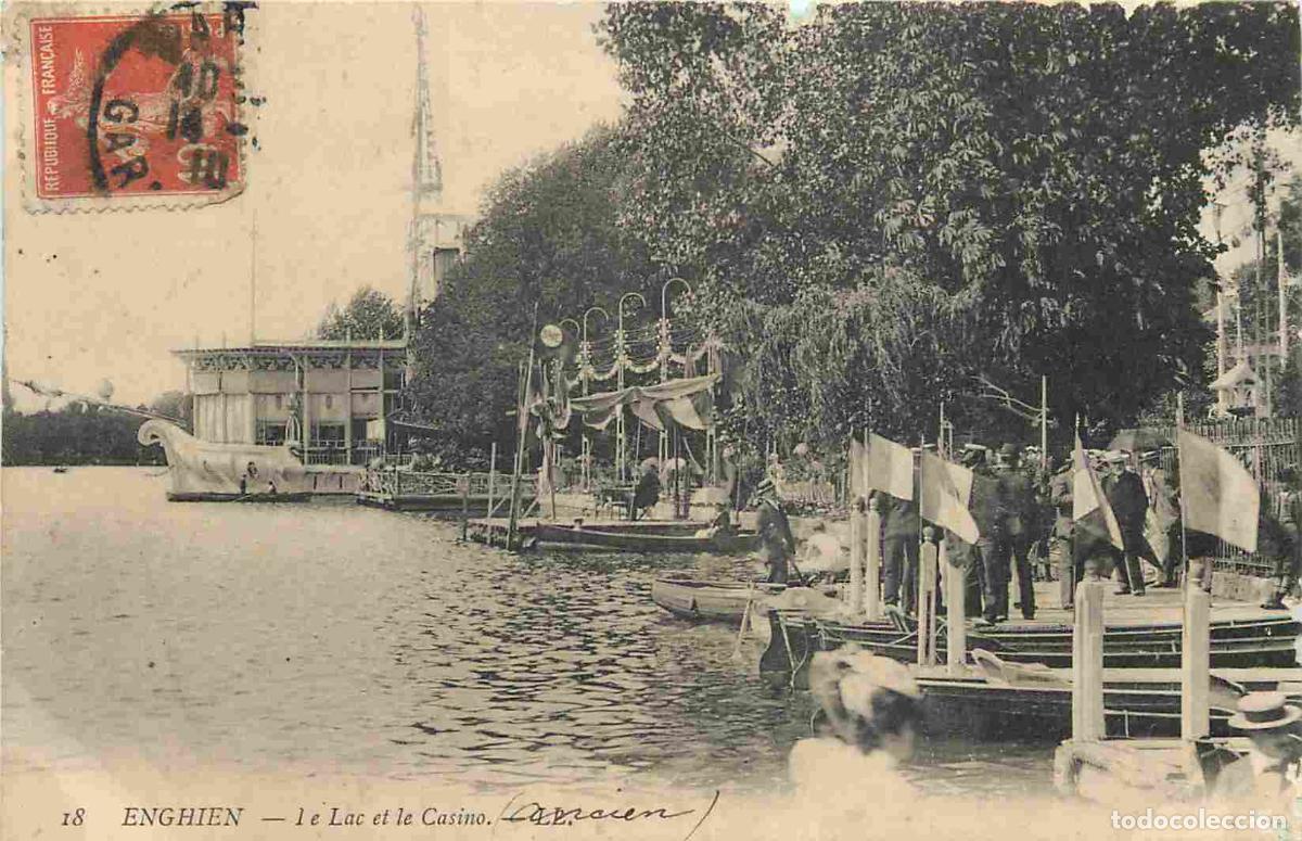 Postkarten: France - 95 - Enghien les Bains - Le Lac et le Casino - Anim&eacute;e - Correspondance - CPA - Oblit&eacute;ration