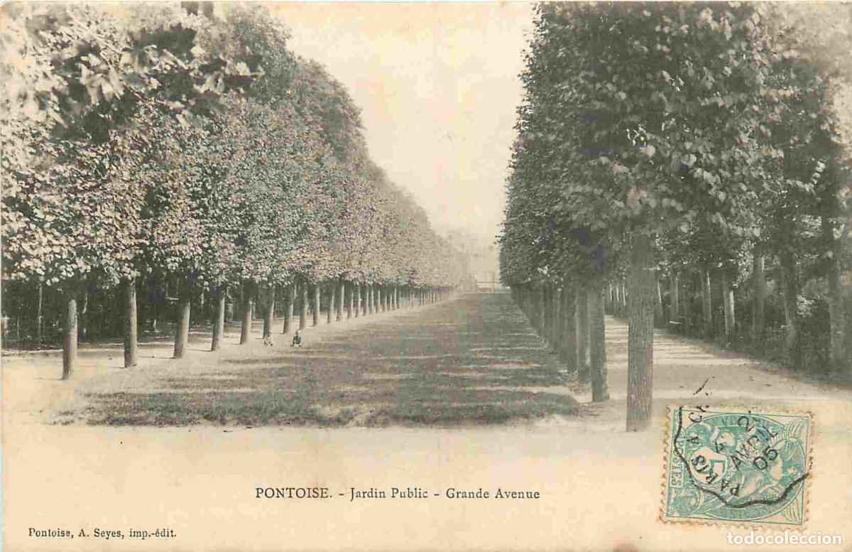 Postkarten: France - 95 - Pontoise - Jardin public - Grande Avenue - CPA - Oblit&eacute;ration ronde de 1905 - Voir Sca