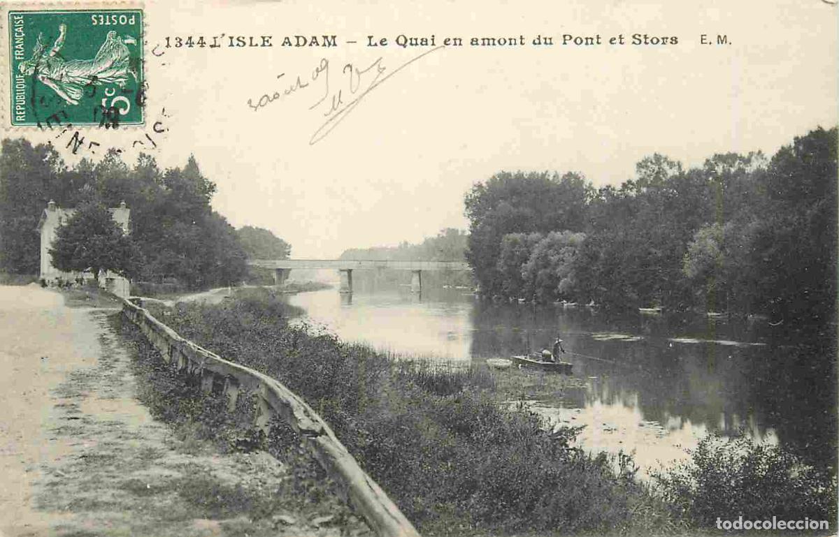 Cartoline: France - 95 - L'Isle Adam - Le Quai en amont du Pont et Stovs - Correspondance - CPA - Oblit&eacute;ration