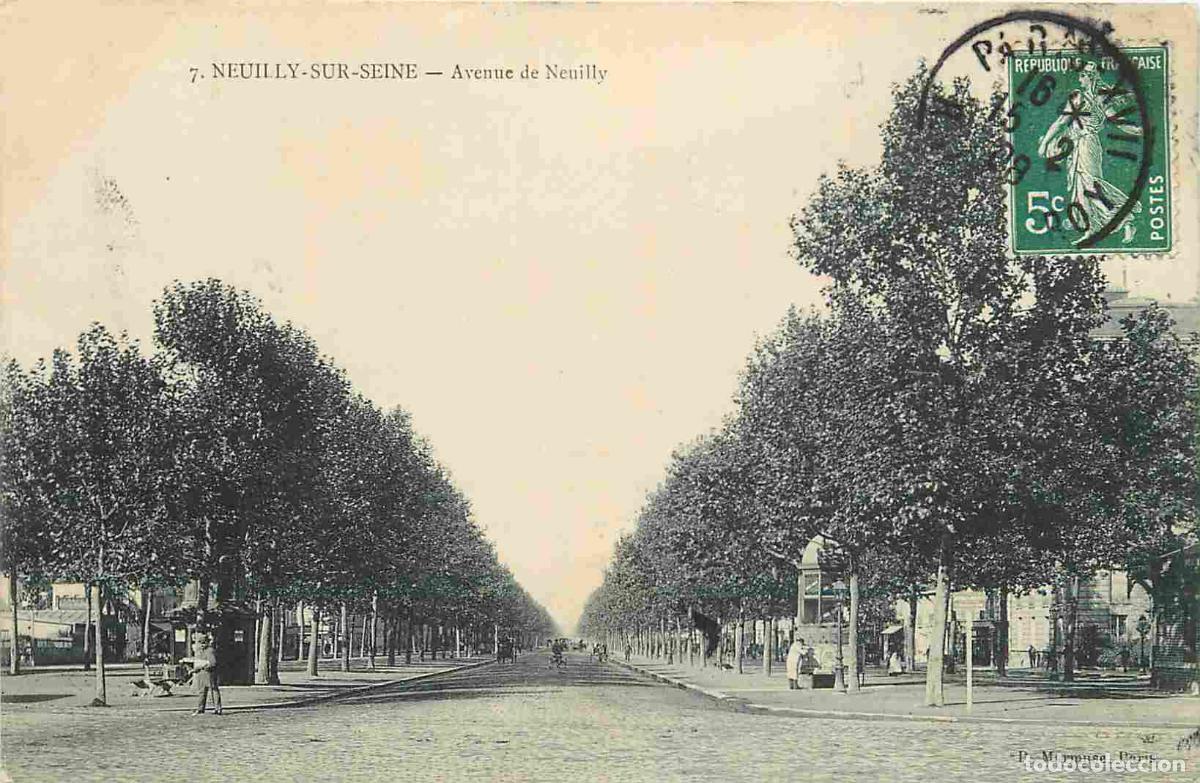 Cartoline: France - 92 - Neuilly sur Seine - Avenue de Neuilly - Anim&eacute;e - Correspondance - CPA - Oblit&eacute;ration r
