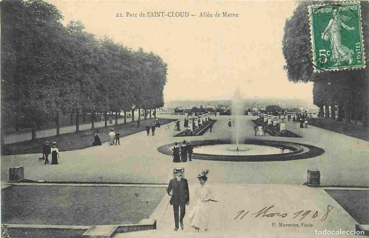 Cartoline: France - 92 - Saint Cloud - Parc de Saint Cloud - All&eacute;e de Marne - Anim&eacute;e - CPA - Oblit&eacute;ration ronde
