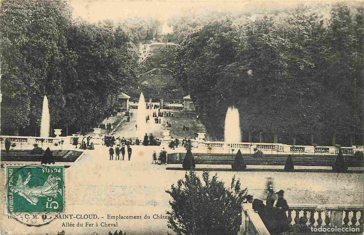 Cartoline: France - 92 - Saint Cloud - Emplacement du Ch&acirc;teau - All&eacute;e du Fer &agrave; Cheval - Anim&eacute;e - CPA - Oblit&eacute;ra
