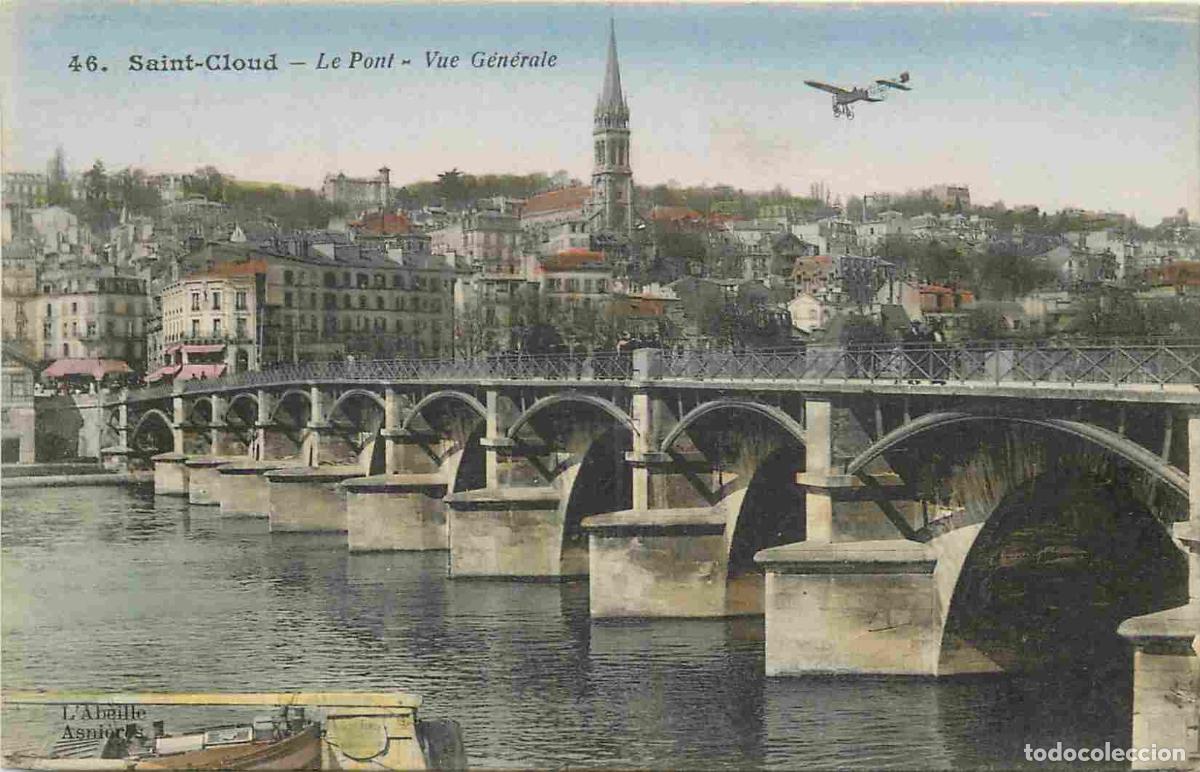 Cartoline: France - 92 - Saint Cloud - Le Pont - Vue G&eacute;n&eacute;rale - Avions - Coloris&eacute;e - CPA - Voir Scans Recto-Ver