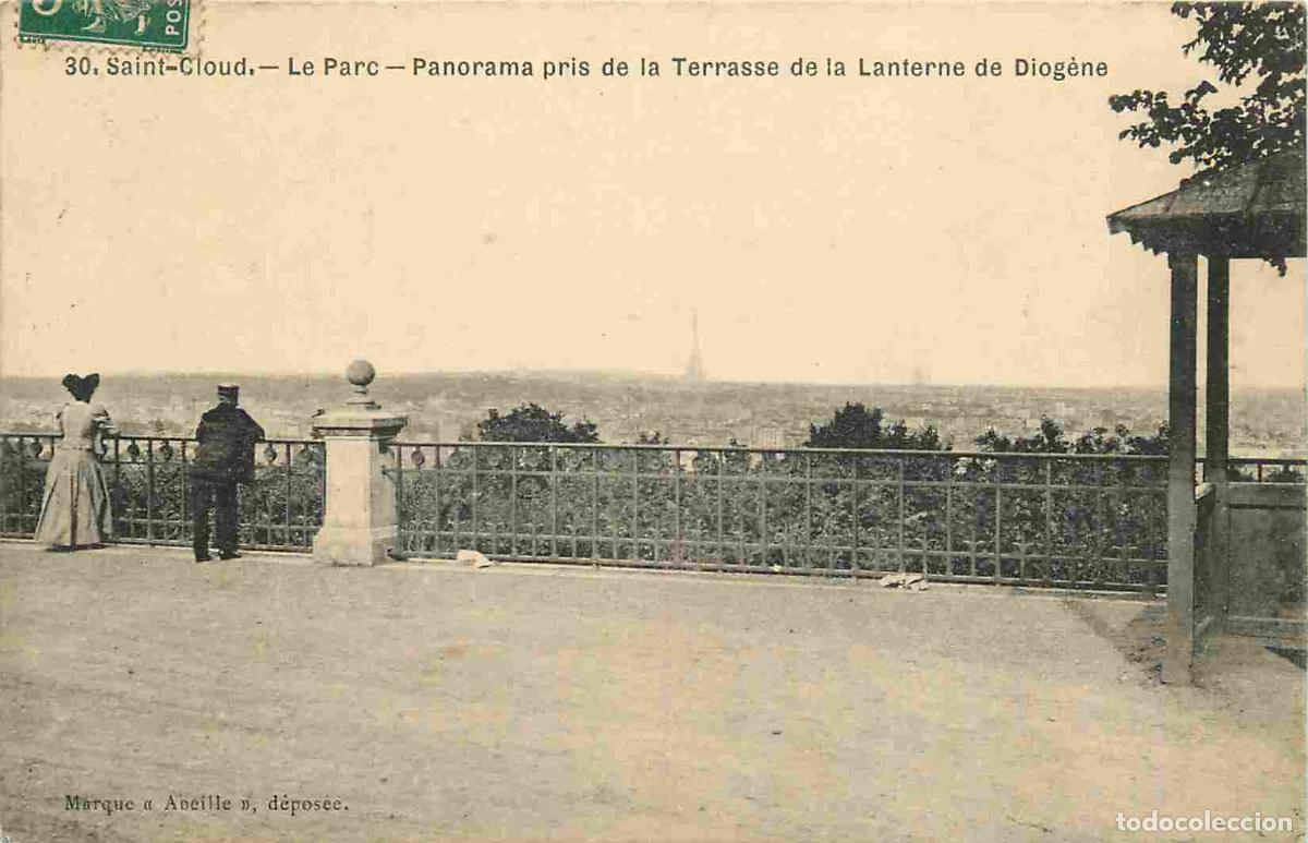 Cartoline: France - 92 - Saint Cloud - Parc de Saint Cloud - Panorama pris de ia Terrasse de la Lanterne de Dio