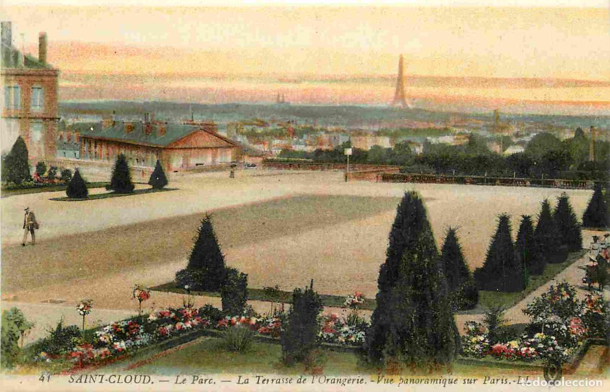 Postcards: France - 92 - Saint Cloud - Le Parc - La Terrasse de l'Orangerie - Vue panoramique sur Paris - Color