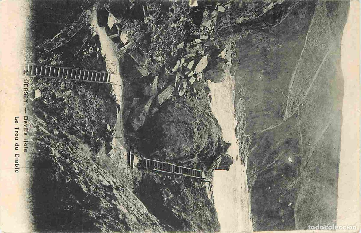 Cartoline: Jersey - The Devil's Hole - CPA - Oblit&eacute;ration ronde de 1909 - Voir Scans Recto-Verso