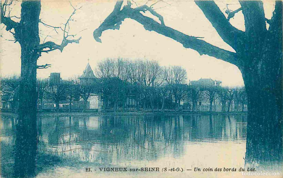 Cartoline: France - 91 - Vigneux sur Seine - Un coin des bords du Lac - CPA - Oblit&eacute;ration ronde de 1932 - Voir