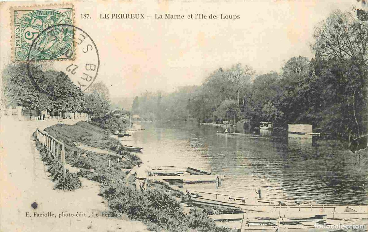 Postkarten: France - 94 - Le Perreux sur Marne - La Marne et l'ile des Loups - Anim&eacute;e - CPA - Oblit&eacute;ration ronde