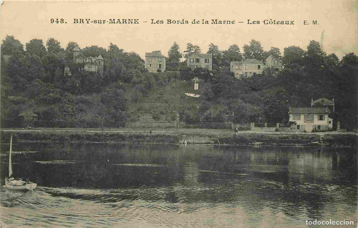 Postkarten: France - 94 - Bry sur Marne - Les Bords de la Marne Les Coteaux - CPA - Oblit&eacute;ration ronde de 1909