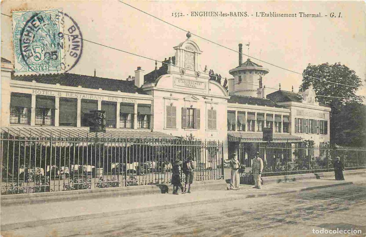Cartoline: France - 95 - Enghien les Bains - L'EtablisssementThermal - Anim&eacute;e - CPA - Oblit&eacute;ration ronde de 190