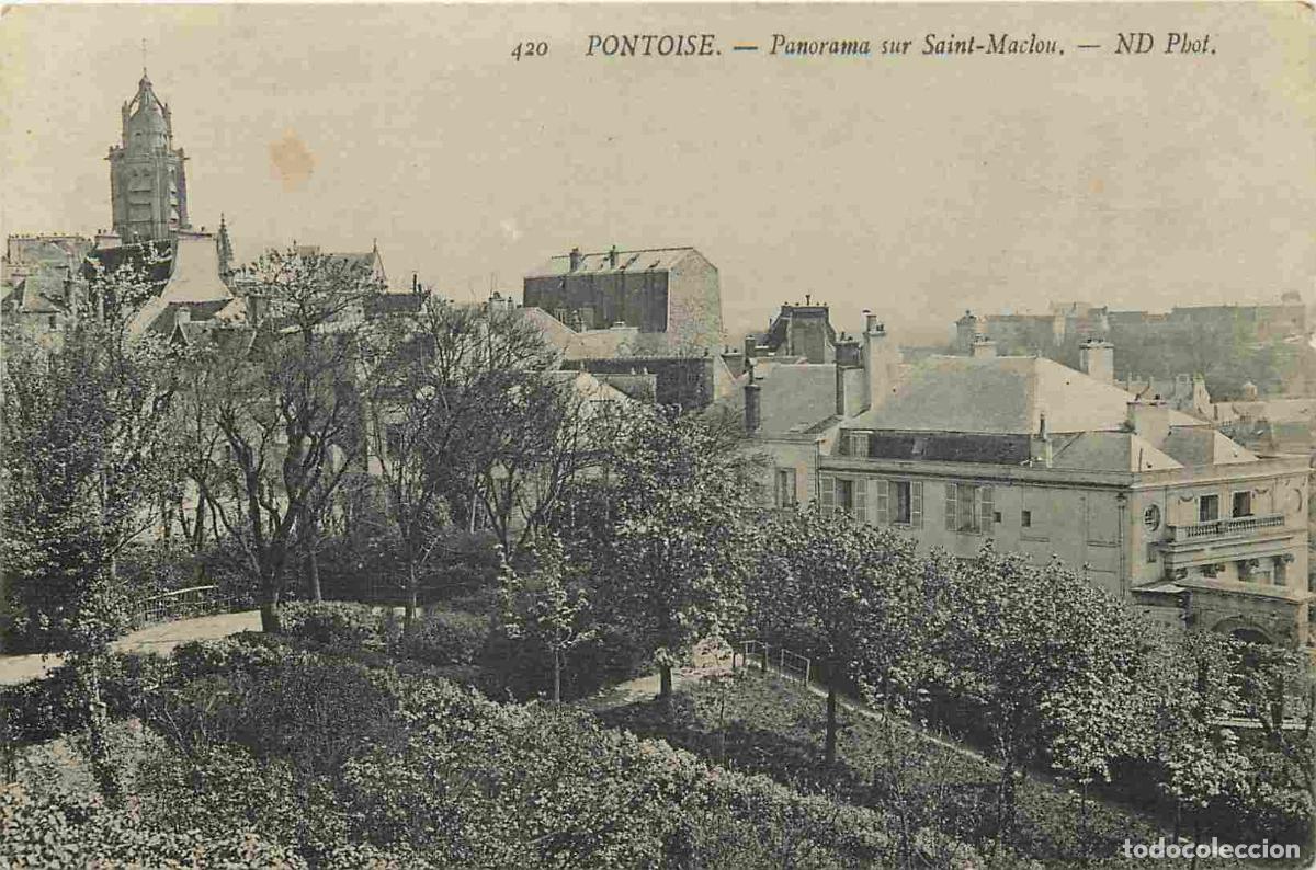 Postcards: France - 95 - Pontoise - Panorama sur Saint Maclou - Correspondance - CPA - Voyag&eacute;e en 1918 - Voir S