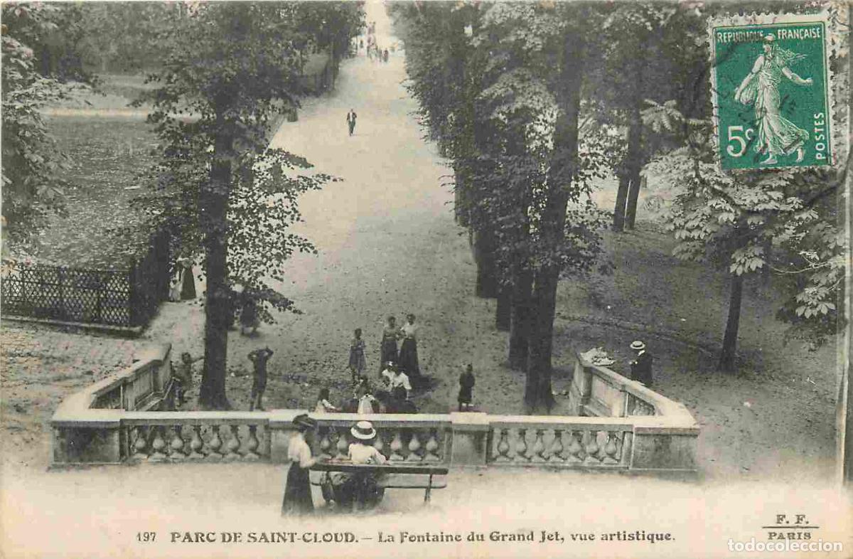 Postcards: France - 92 - Saint Cloud - Parc de Saint Cloud - La Fontaine du Grand Jet - vue artistique - Anim&eacute;e