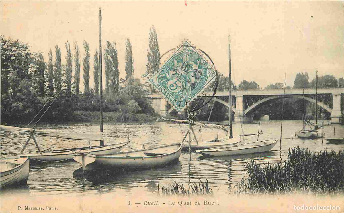 Postcards: France - 92 - Rueil Malmaison - Le Quai de Rueil - Pr&eacute;curseur - CPA - Oblit&eacute;ration ronde de 1907 - V