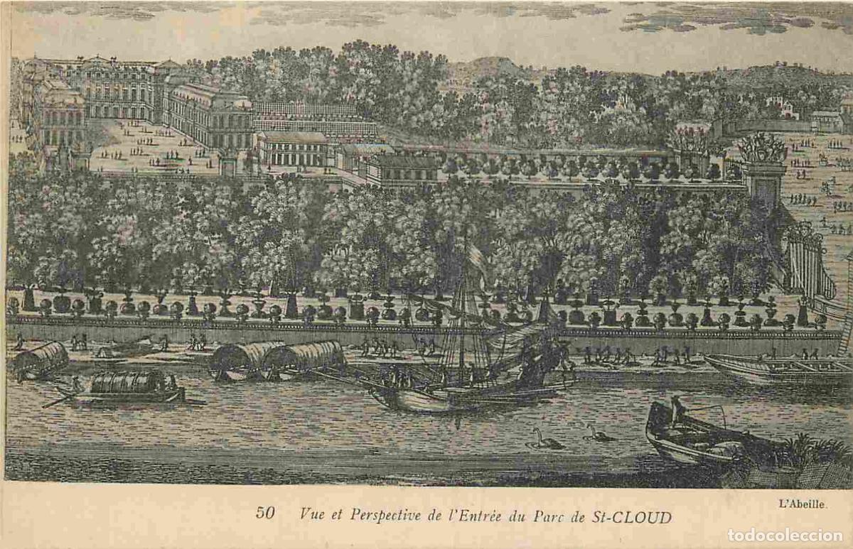 Postcards: France - 92 - Saint Cloud - Vue et Perspective de l'Entr&eacute;e du Parc - d'apr&egrave;s une vieille gravure - C