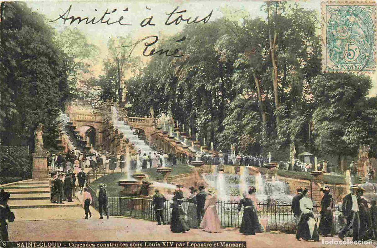 Postcards: France - 92 - Saint Cloud - Cascades construites sous Louis XVI par Lepautre et mansart - Coloris&eacute;e