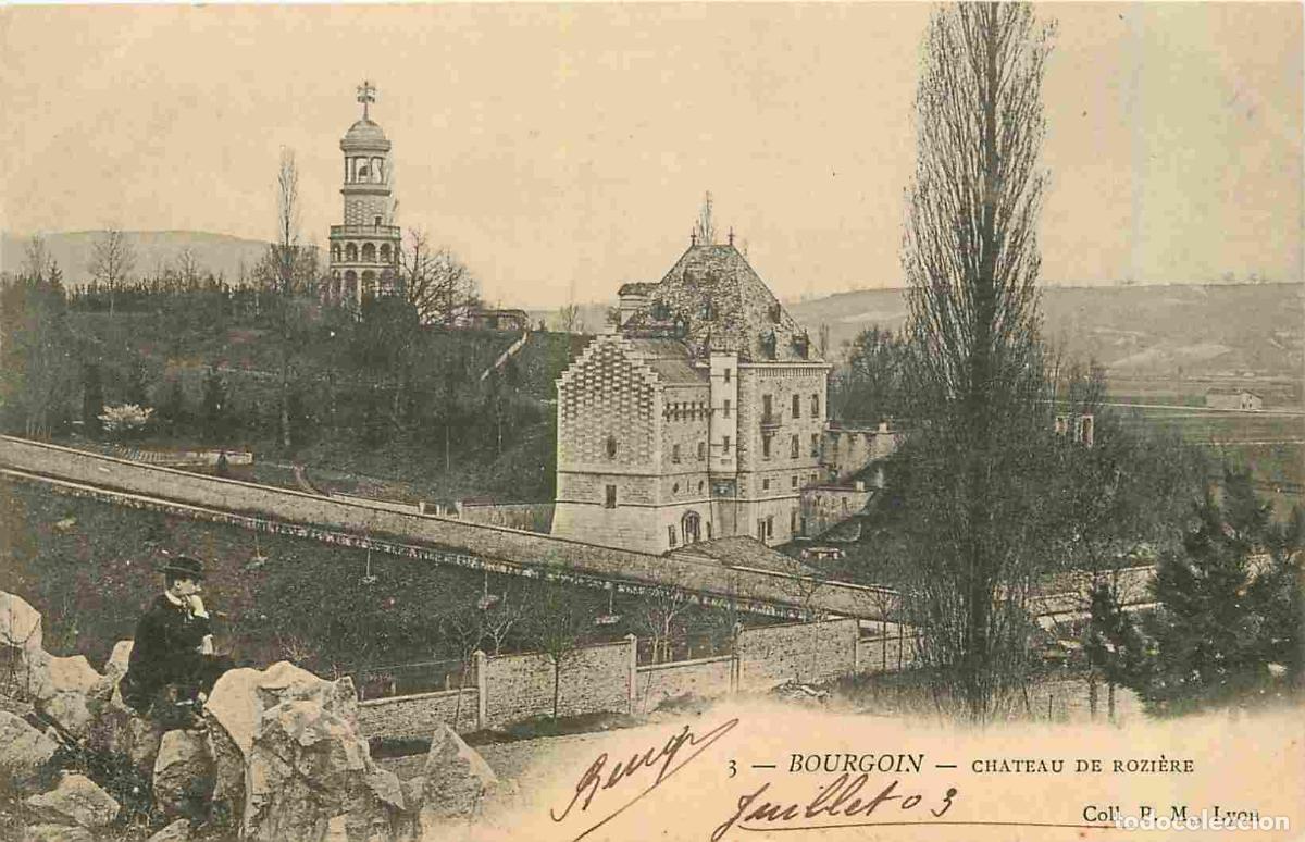 Cartes Postales: France - 38 - Bourgoin - Ch&acirc;teau de Rozi&egrave;re - Anim&eacute;e - Pr&eacute;curseur - CPA - Voyag&eacute;e en 1903 - Voir Sca