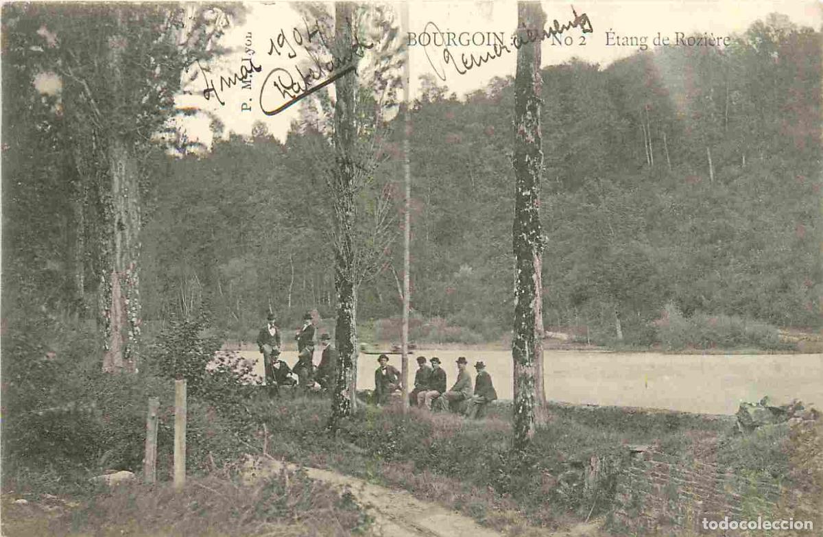 Cartes Postales: France - 38 - Bourgoin - Etang de Rozi&egrave;re - Anim&eacute;e - Pr&eacute;curseur - CPA - Oblit&eacute;ration ronde de 1904 -