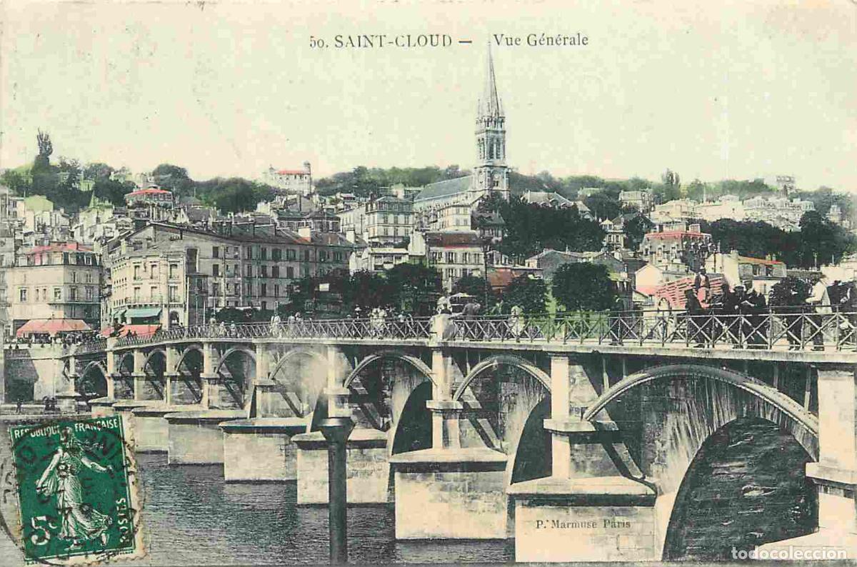 Cartes Postales: France - 92 - Saint Cloud - Vue G&eacute;n&eacute;rale - Coloris&eacute;e - CPA - Oblit&eacute;ration ronde de 1908 - Voir Scans