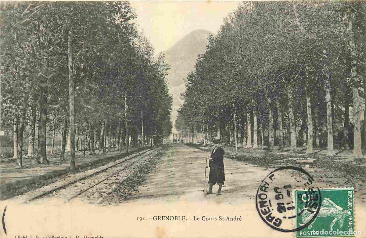 Cartes Postales: France - 38 - Grenoble - Le Cours St-Andr&eacute; - Anim&eacute;e - CPA - Oblit&eacute;ration ronde de 1908 - Voir Scans