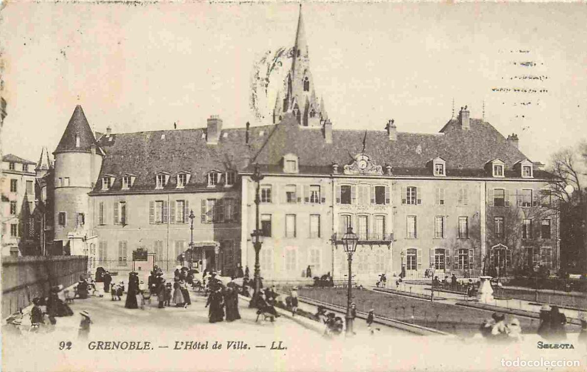Postcards: France - 38 - Grenoble - Hotel de Ville - Anim&eacute;e - CPA - Voyag&eacute;e en 1919 - Voir Scans Recto-Verso