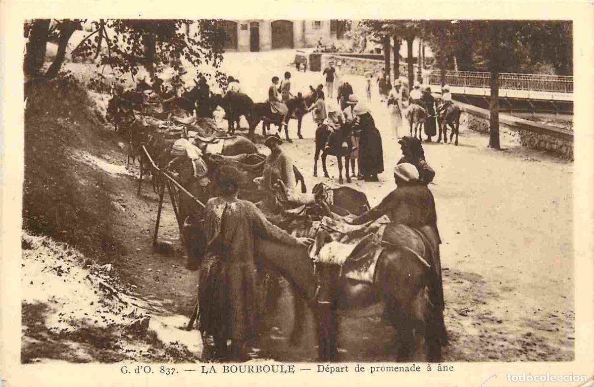 Postcards: France - 63 - La Bourboule - D&eacute;part de promenade &agrave; ane - Anes - Anim&eacute;e - CPA - Voir Scans Recto-Vers