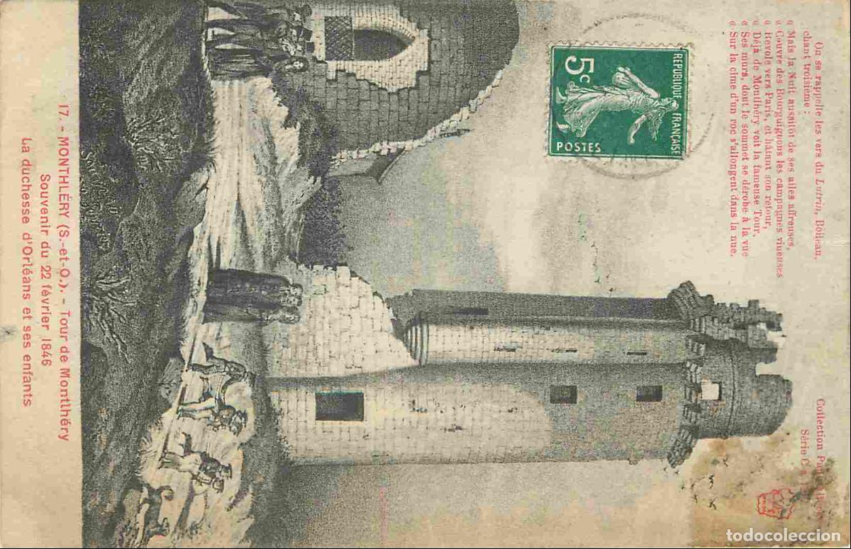 Postcards: France - 91 - Montlhery - La Tour - Souvenir du 22 f&eacute;vrier 1846 - Art Gravure ancienne - CPA - Voir