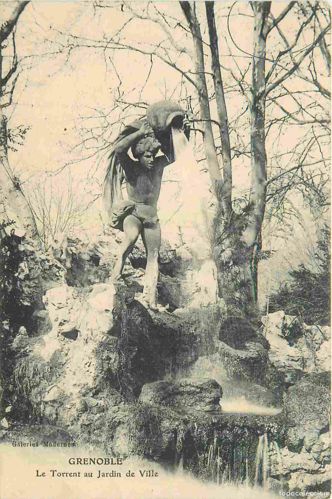 Postcards: France - 38 - Grenoble - Jardin de Ville - Le Torrent d'Urbain Basset - Art Statue - CPA - Voir Scan