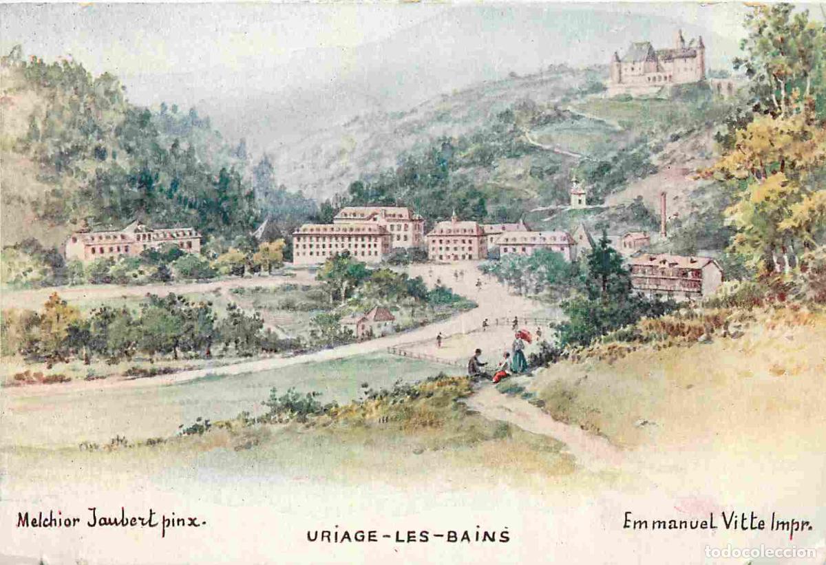 Postcards: France - 38 - Uriage - Art Peinture - Coloris&eacute;e - Melchir Jaubert pinx - Emmanuel Vitte impr - CPA -