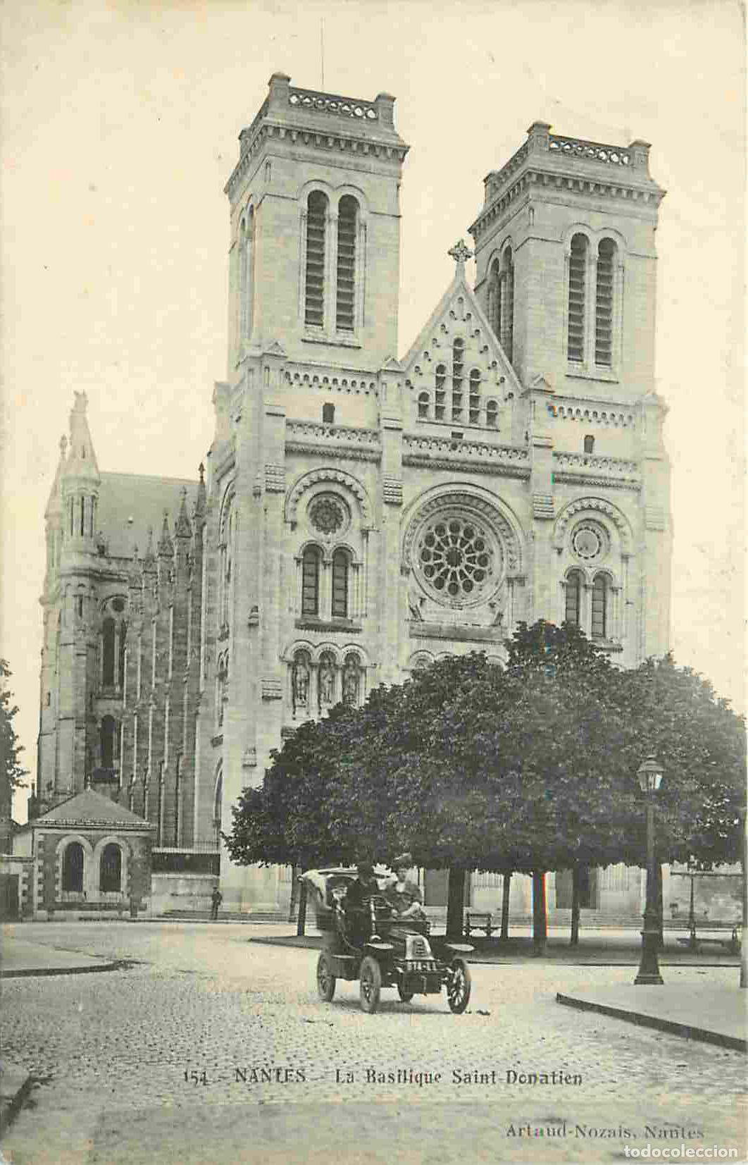 Postais: France - 44 - Nantes - Basilique Saint Donatien - Anim&eacute;e - Automobiles - CPA - Voir Scans Recto-Vers