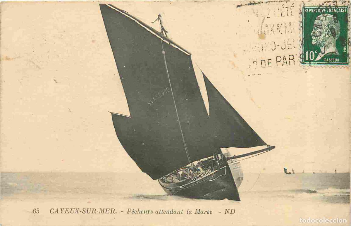 Postais: France - 80 - Cayeux sur Mer - P&ecirc;cheurs attendant la Mar&eacute;e - CPA - Voyag&eacute;e en 1924 - Voir Scans Rect