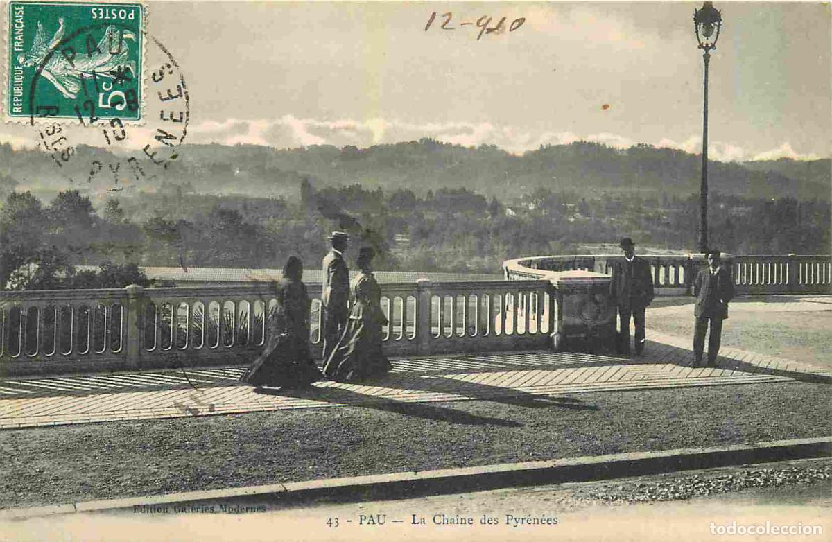 Postais: France - 64 - Pau - La Cha&icirc;ne des Pyr&eacute;n&eacute;es - Anim&eacute;e - CPA - Oblit&eacute;ration ronde de 1910 - Voir Scans