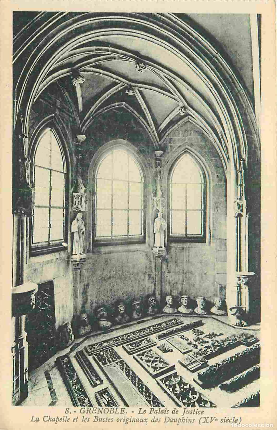Postais: France - 38 - Grenoble - int&eacute;rieur du Palais de Justice - La Chapelle et les Bustes originaux des Da