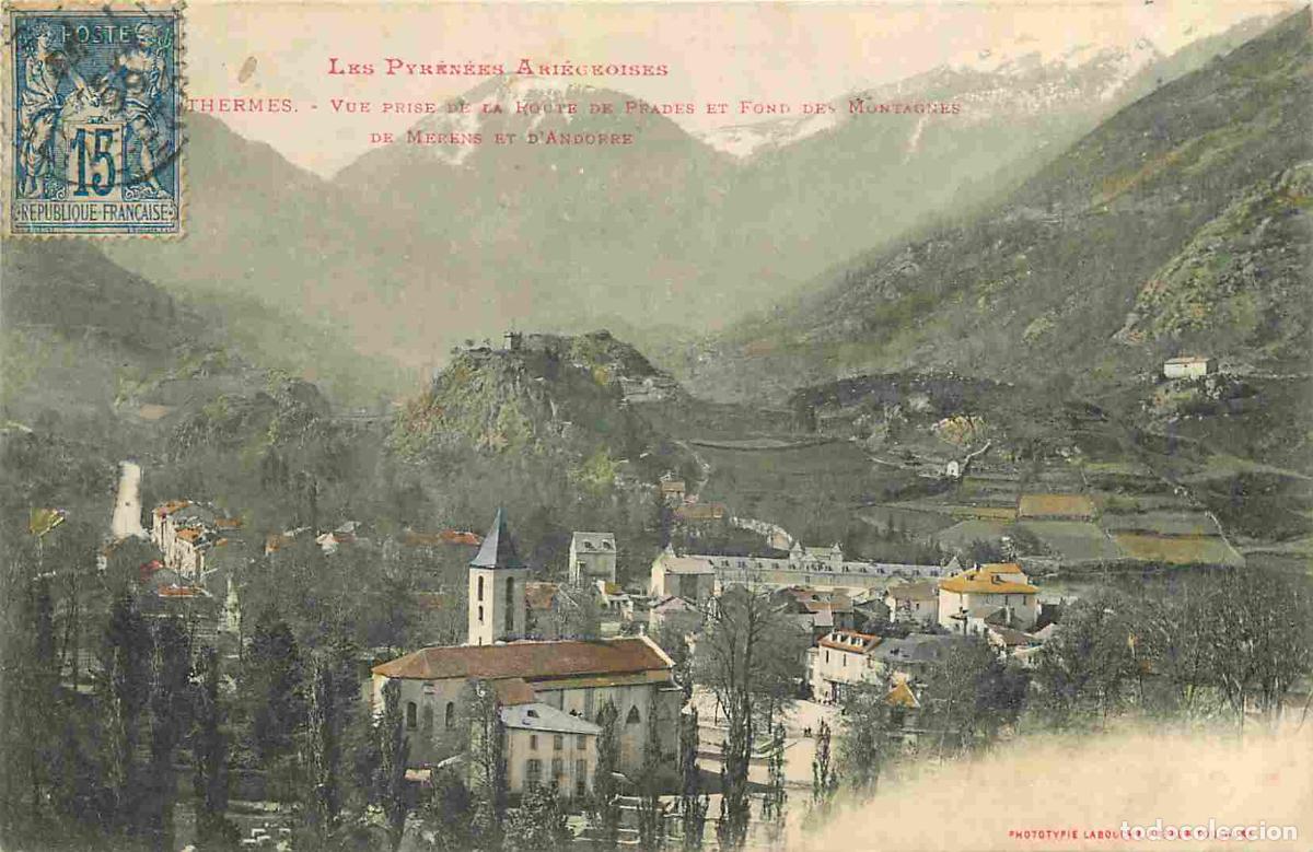 Postais: France - 09 - Ax les Thermes - Vue prise de la route de Prades et dond de Montagnes de Merens et d'A