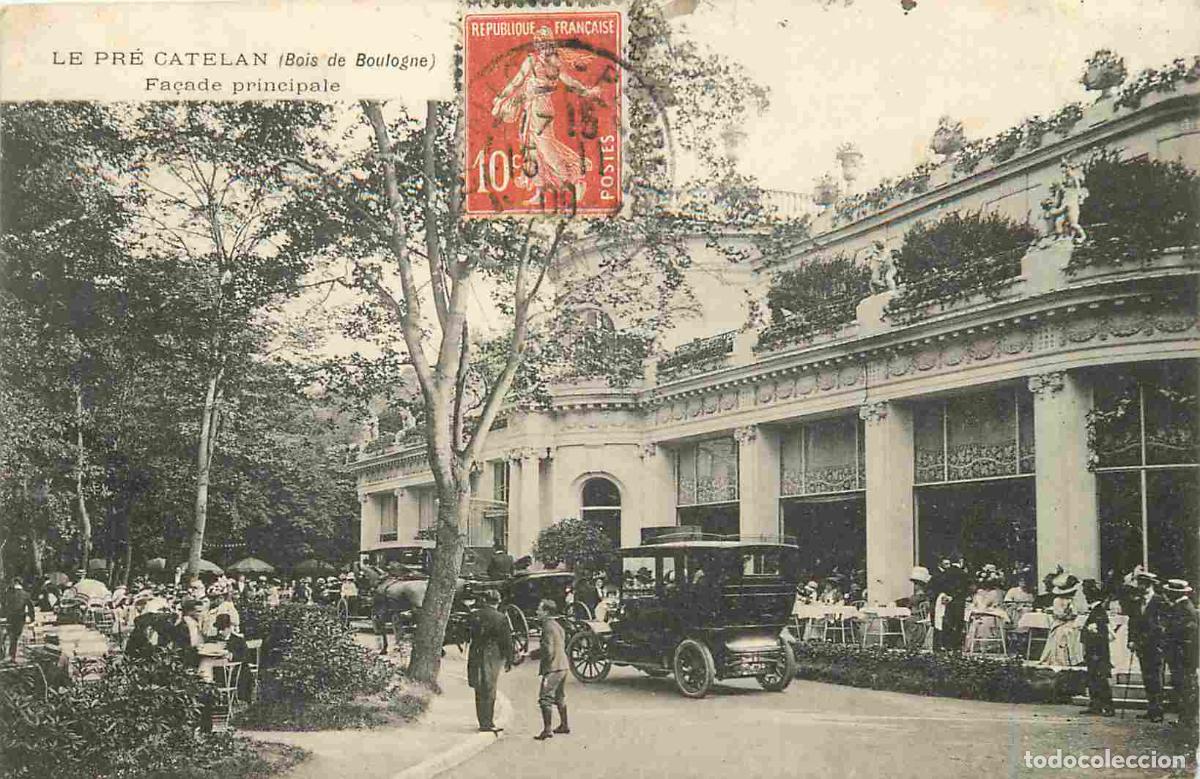 Postcards: France - 75 - Paris 16 - Bois de Boulogne - Le Pr&eacute; Catelan - Fa&ccedil;ade principale - Anim&eacute;e - Automobile