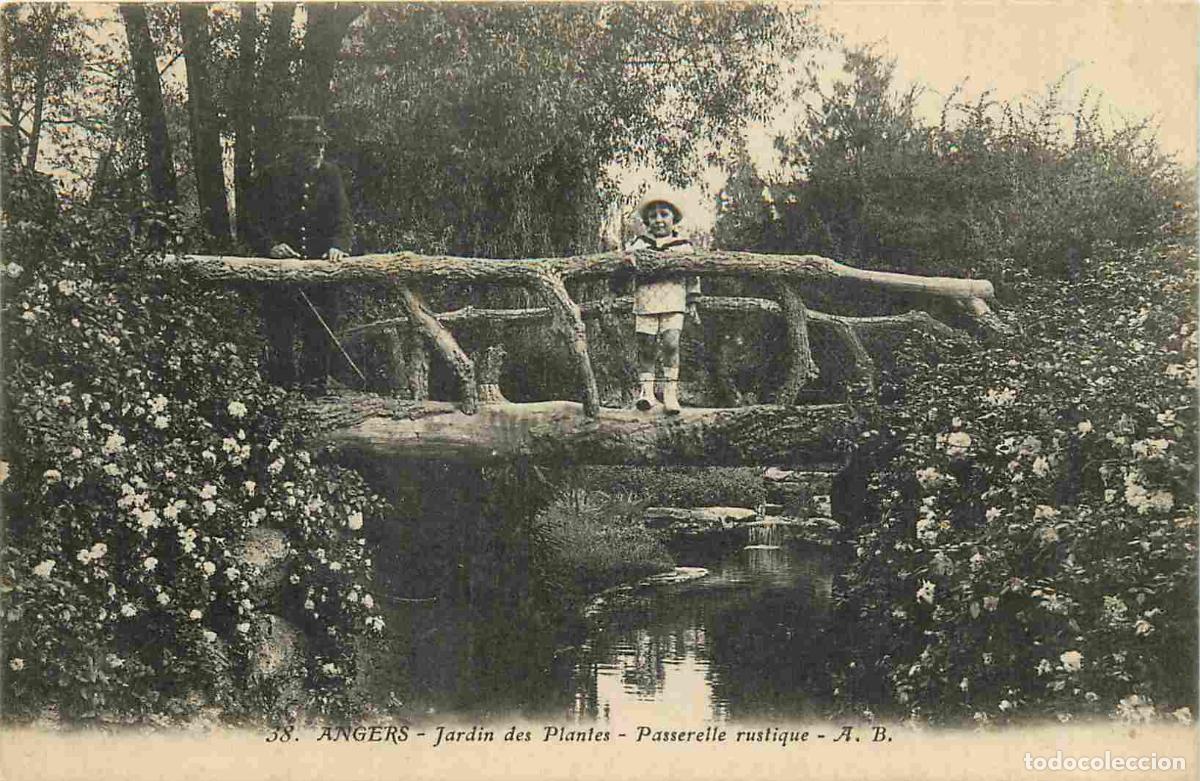 Postcards: France - 49 - Angers - Jardin des Plantes - passerelle rustique - Anim&eacute;e - Enfants - CPA - Oblit&eacute;rat