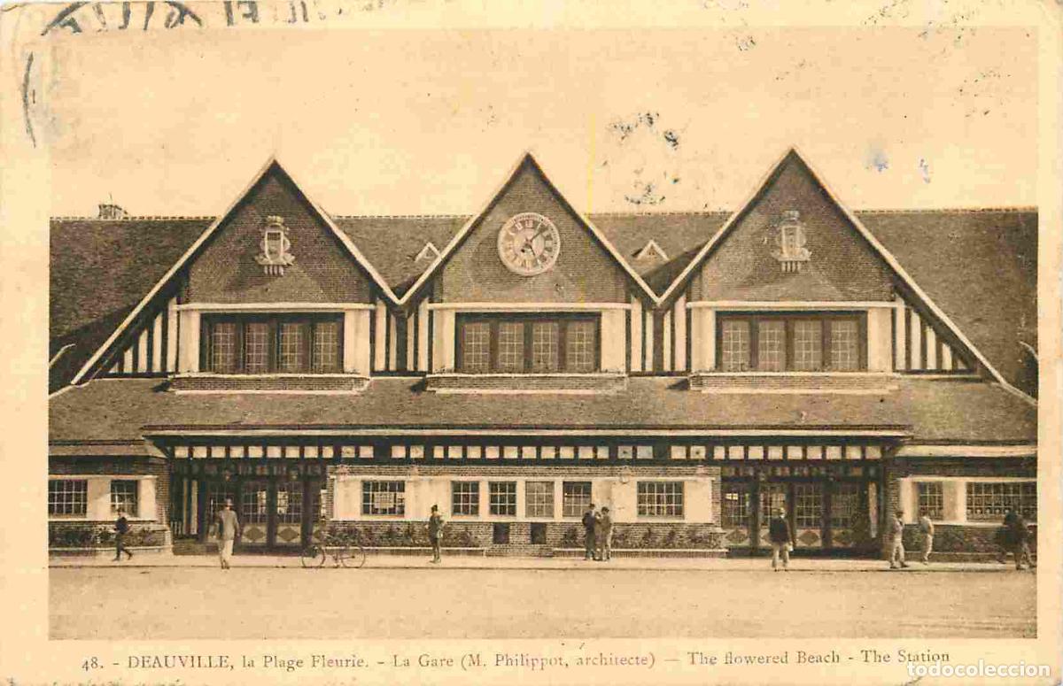 Postcards: France - 14 - Deauville - La Gare - Anim&eacute;e - Correspondance - CPA - Oblit&eacute;ration ronde de 1933 - Voi