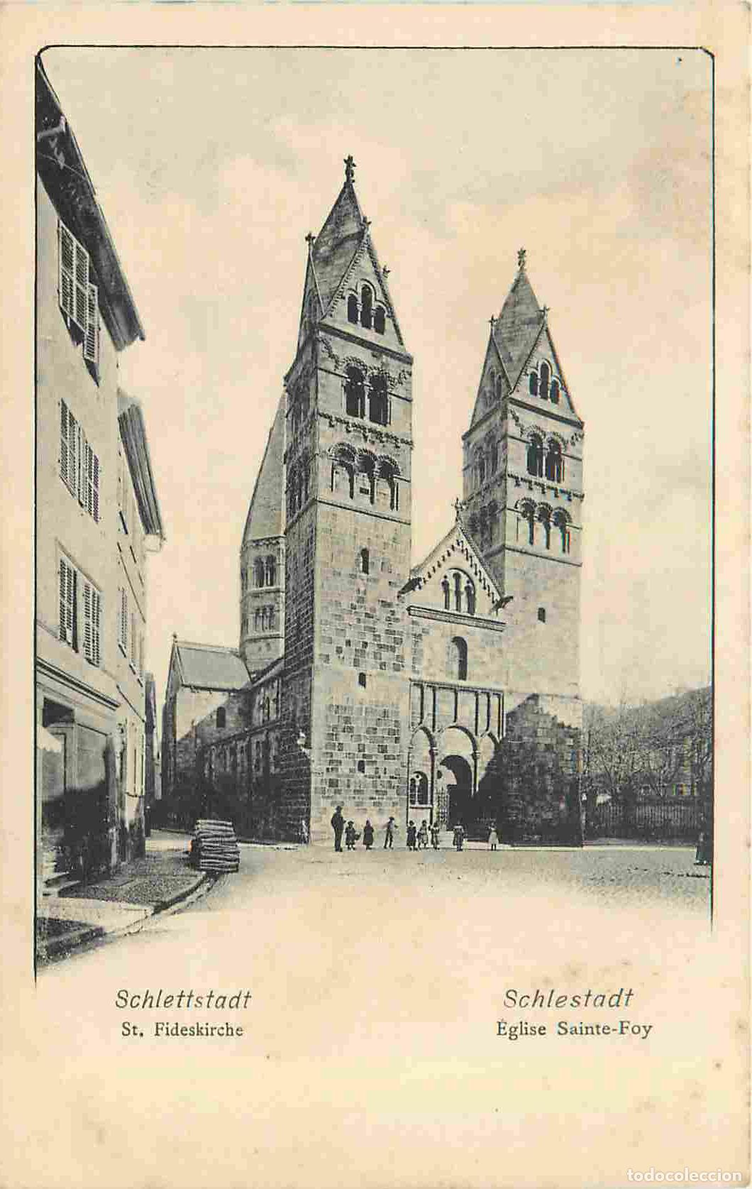 Postcards: France - 67 - Schlettstadt - S&eacute;lestat - Eglise Sainte Foy - Anim&eacute;e - Pr&eacute;curseur - Carte Allemande -