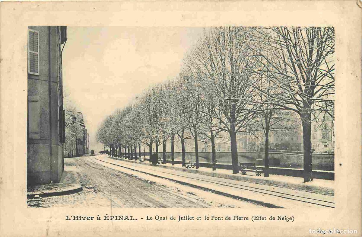 Postcards: France - 88 - Epinal - L'Hiver &agrave; Epinal - Le Quai de Juillet et le Pont de Pierre - Effet de Neige -