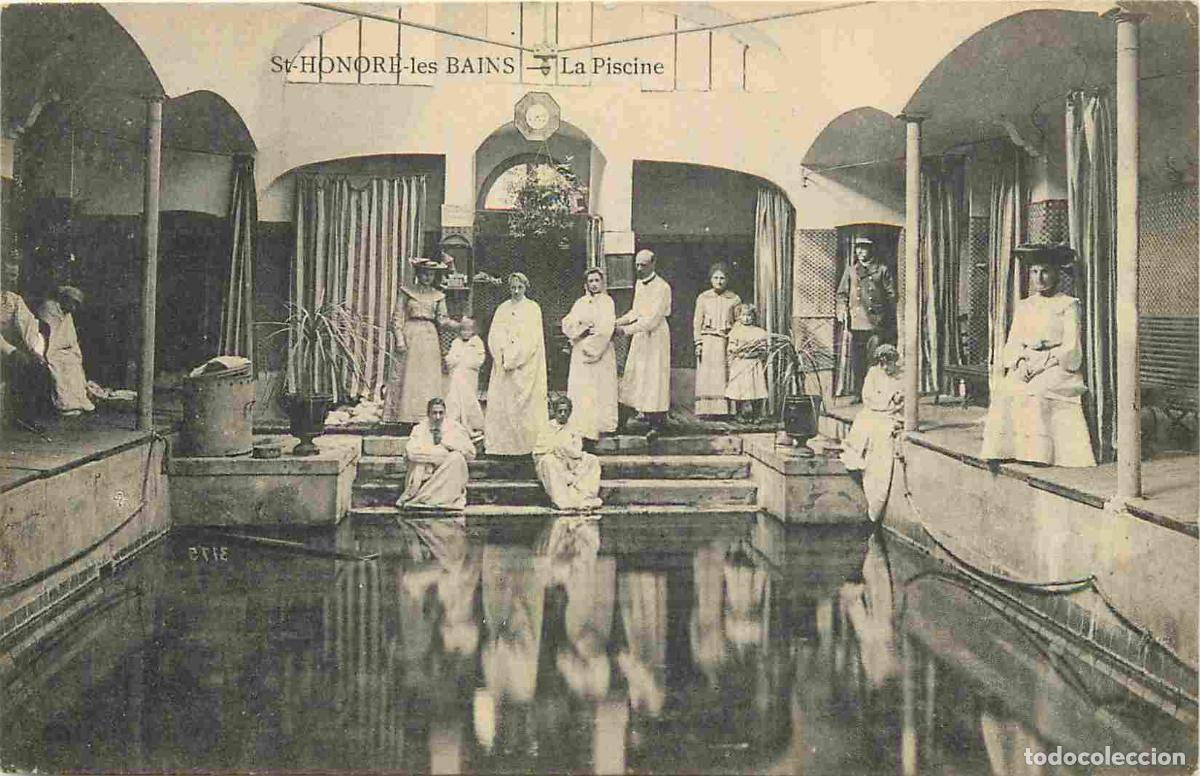 Postais: France - 58 - Saint Honor&eacute; les Bains - Etablissement Thermal - La Piscine - Anim&eacute;e - CPA - Voir Scan