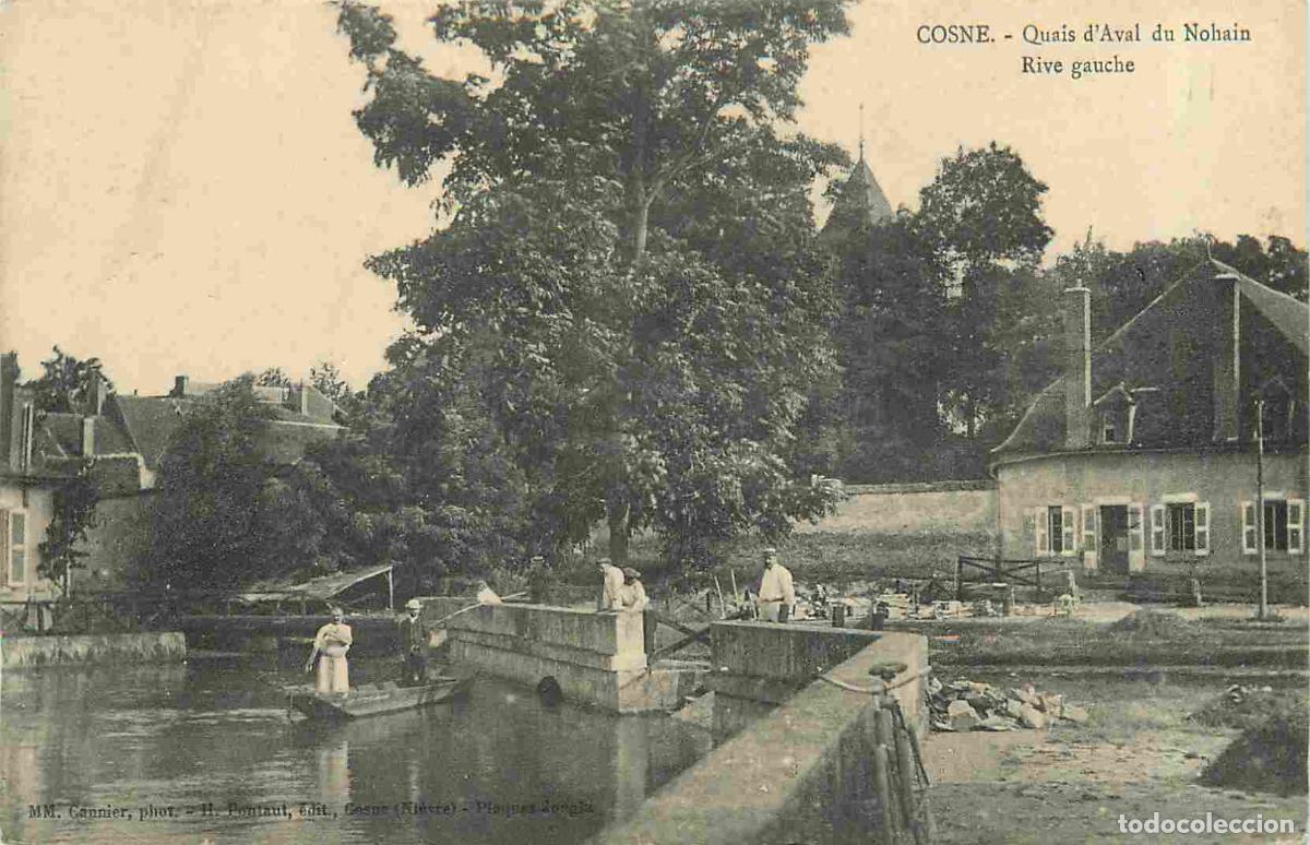 Postcards: France - 58 - Cosne Cours sur Loire - Quais d'Aval du Nohain - Rive gauche - Anim&eacute;e - CPA - Voir Sca