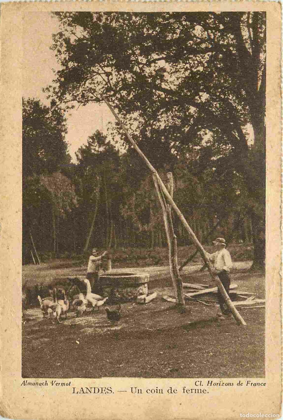 Postcards: France - 40 - Landes - Un coin de ferme - Anim&eacute;e - Paysans - CPA - Carte provenant d'un Carnet - Voi