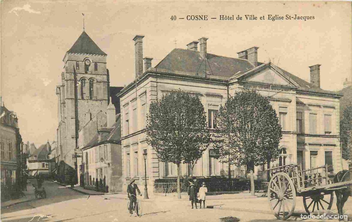 Postcards: France - 58 - Cosne Cours sur Loire - Hotel de Ville et Eglise St Jacques - Anim&eacute;e - CPA - Oblit&eacute;rat