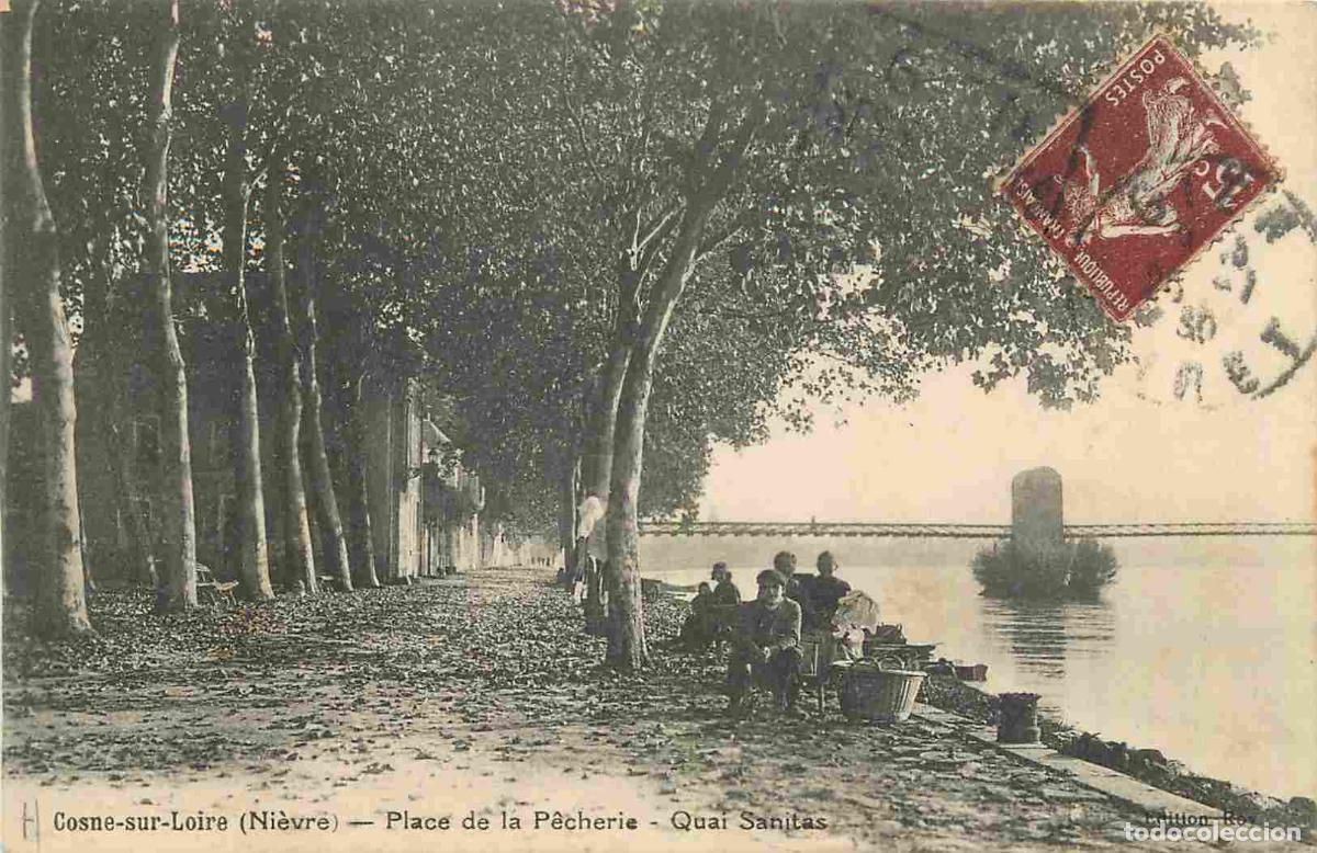 Postkarten: France - 58 - Cosne Cours sur Loire - Place de la Pecherie - Quai Sanitas - Anim&eacute;e - CPA - Oblit&eacute;rat