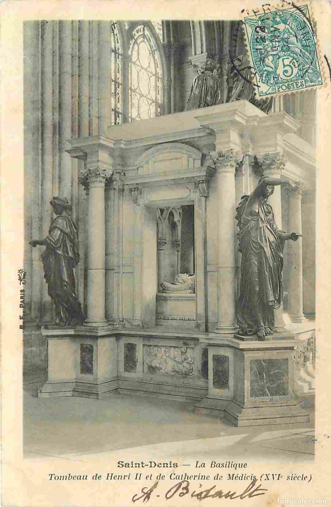 Postkarten: France - 93 - Saint Denis - int&eacute;rieur de la Basilique - Tombeau de Henri II et de Catherine de M&eacute;dic