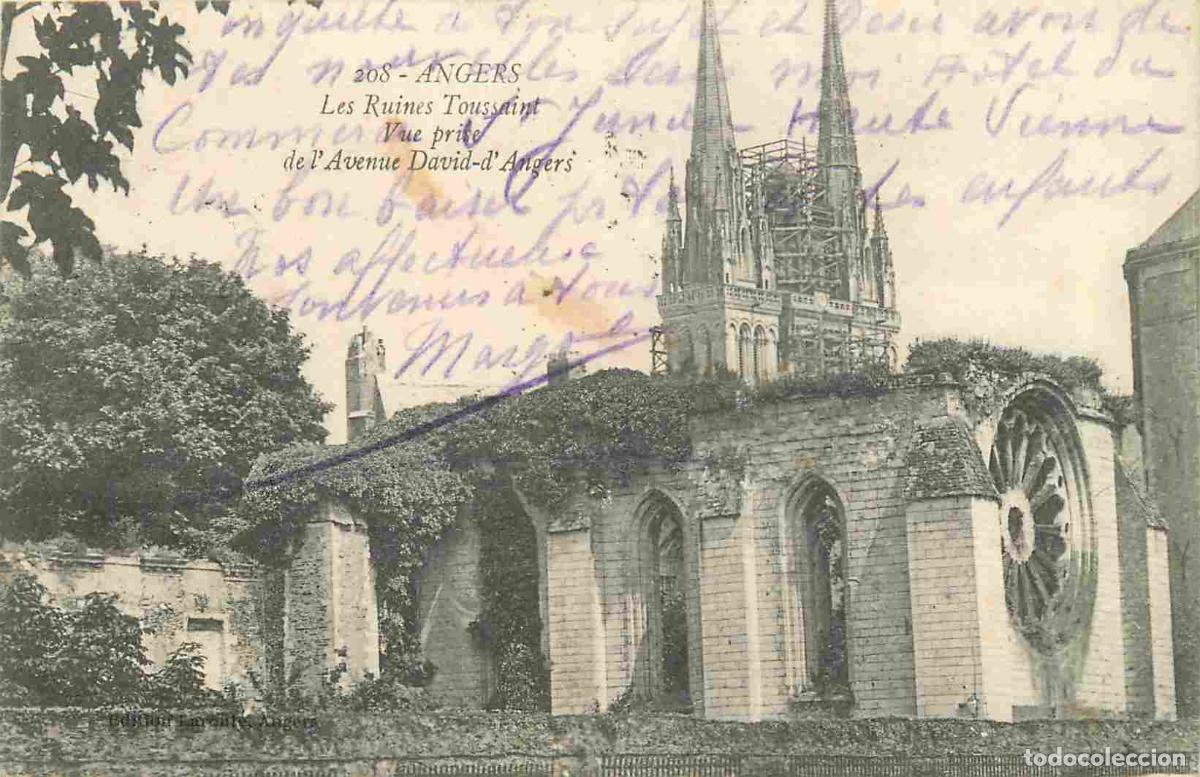 Postkarten: France - 49 - Angers - Les Ruines Toussaint - Vue prise de l'Avenue David d'Angers - Correspondance