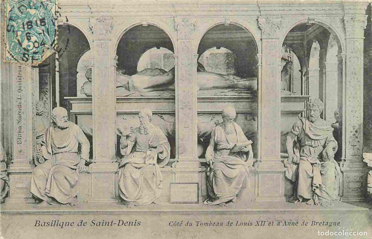 Postkarten: France - 93 - Saint Denis - int&eacute;rieur de la Basilique - Cot&eacute; du Tombeau de Louis XII et d'Anne de Br