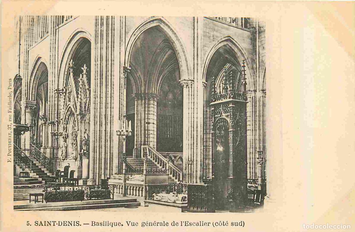 Postais: France - 93 - Saint Denis - int&eacute;rieur de la Basilique - Vue g&eacute;n&eacute;rale de l'Escalier c&ocirc;t&eacute; sud - Pr&eacute;cur